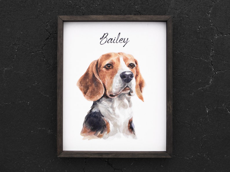 Pet portrait, pet painting, custom portrait, dog portrait, dog memorial gift, pet memorial gift, cat portrait, watercolor dog portrait, art image 2