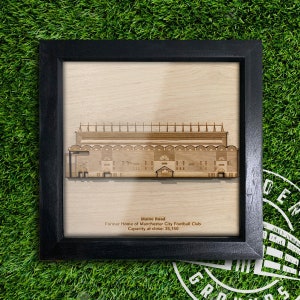 Maine Road Hand Finished Framed Stadium Model