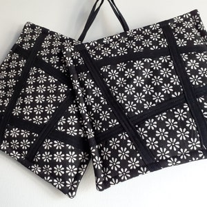 Modern Pot Holders Black White Potholders Set Of Two For Kitchen Handmade