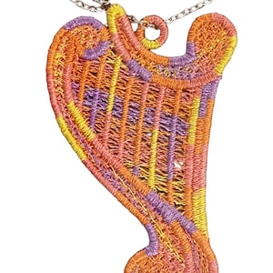 Harp-borduurwerkdecoratie of -hanger