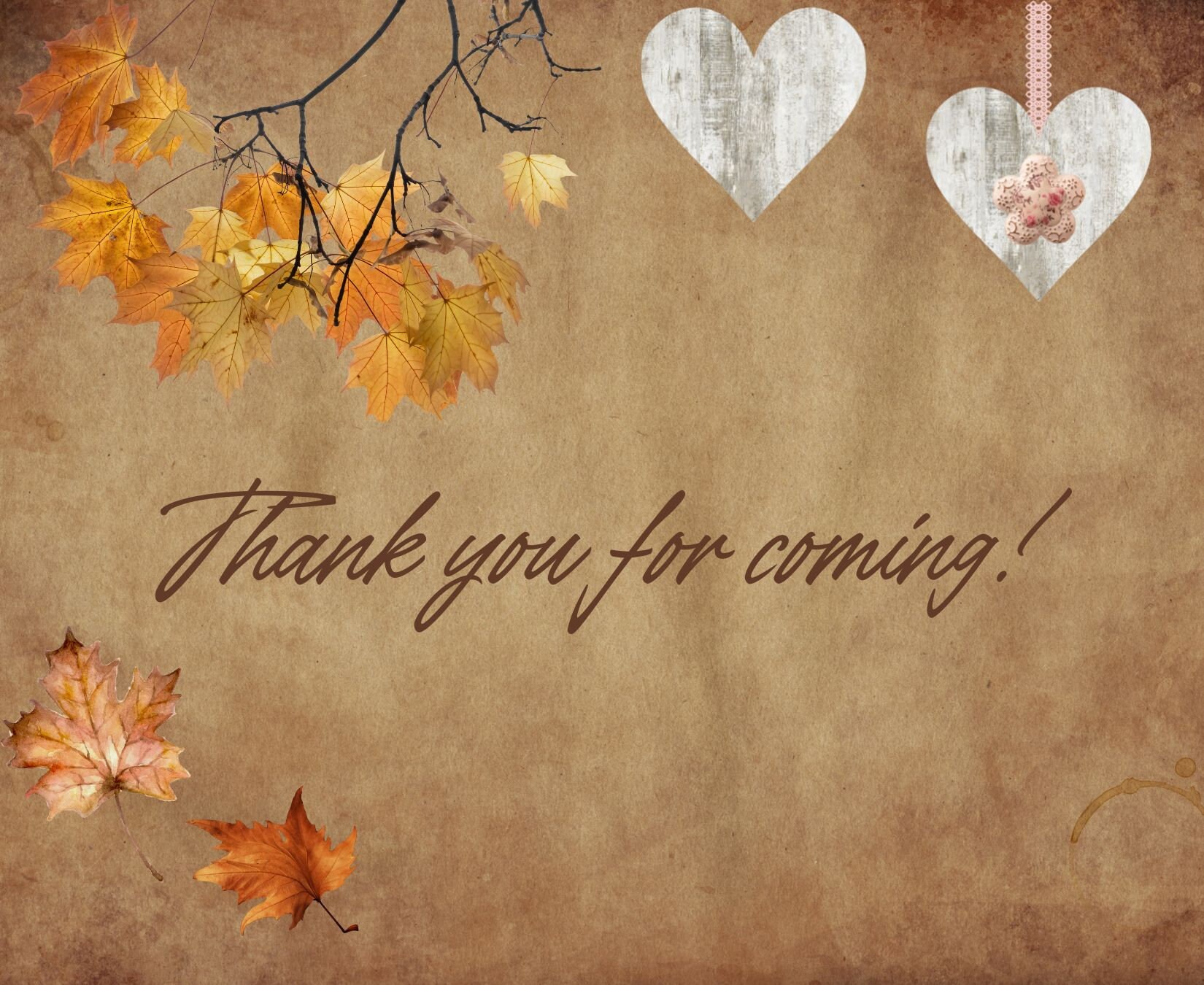 Digital Thank You Card Printable Autumn Greeting Card L Instant Download L Thank You Card L ...