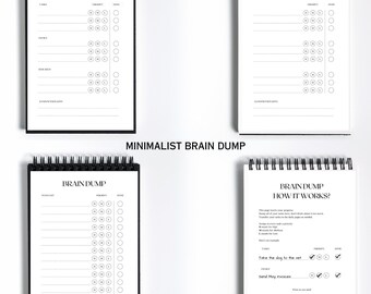 Brain Dump Arbeitsblätter adhd Brain Dump Brain Dump auslösen Brain Dump Sheet Brain Dump adhd Brain Dump Digitales Brain Dump Dashboard PDF Sheet