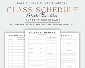 Plantilla imprimible de horario de clases, planificador universitario semanal en PDF, horario universitario, organizador digital de clases editable, hoja de horario de estudiantes