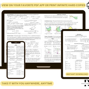 Calculus Cheat Sheet College Calculus Formulas Learning Calculus ...