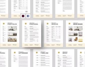 Editable Templates for Microsoft Word & InDesign Ultimate Business Bundle Docs Small Biz Kit Entrepreneur Toolkit Branding Invoice Contracts
