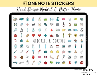 OneNote Stickers Digital Planner Stickers OneNote Everyday Icons Stickers Daily Life Stickers Digital Stickers for OneNote Student Office