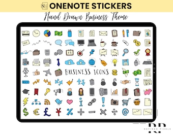 OneNote Stickers Digital Planner Stickers OneNote Everyday Icons Stickers Daily Life Stickers Digital Stickers for OneNote Student Office