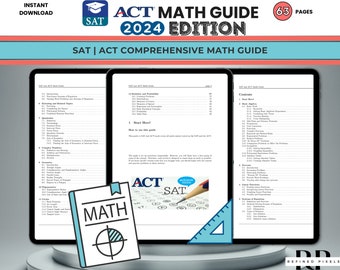 SAT Prep ACT Test Act Worksheets Sat Test Math Exam Study Guide Algebra Cheat Sheet Linear Functions Trigonometry Geometry AP Statistics