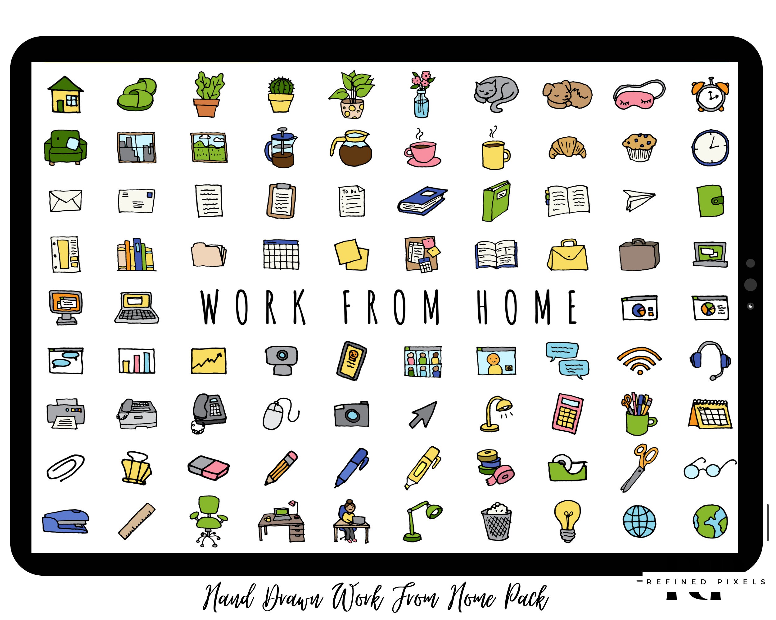 Onenote Stickers Digital Planner Stickers Onenote Everyday Icons ...