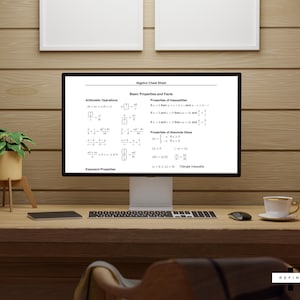 Algebra Cheat Sheet Template Learning Mathematics Study Material Math ...