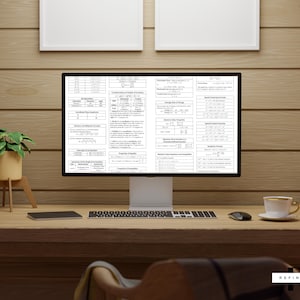 Algebra Cheat Sheet Template Learning Mathematics Study Material ...