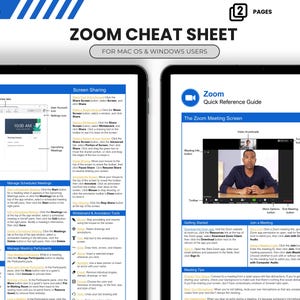 ZOOM Spickzettel Microsoft Office 365 Meetings Mac PC Shortcuts Guide Tastatur-Tools Kurzanleitung für Windows Mac Tipps und Tricks PDF