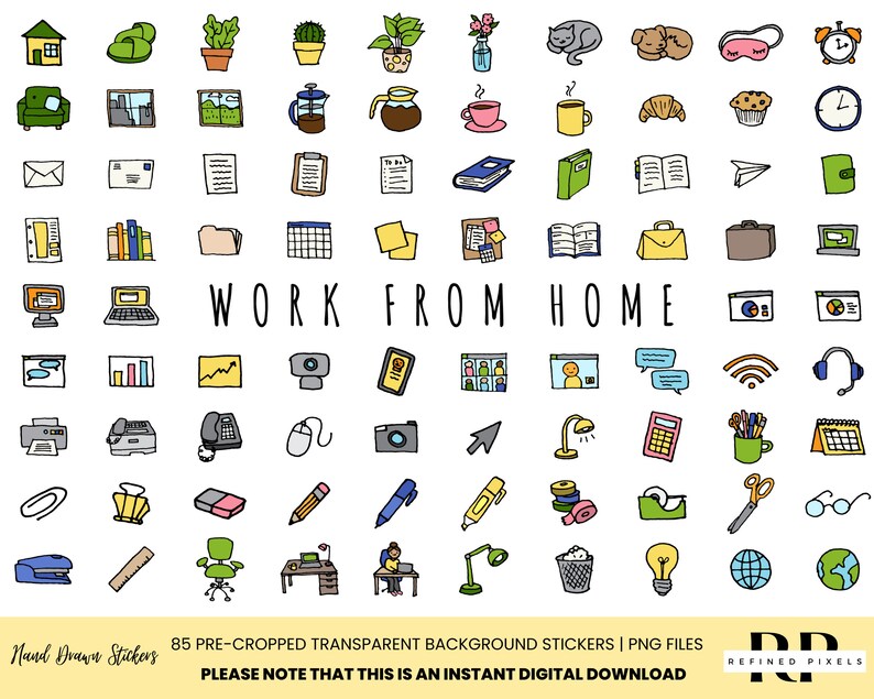 Onenote Stickers Digital Planner Stickers Onenote Everyday Icons ...