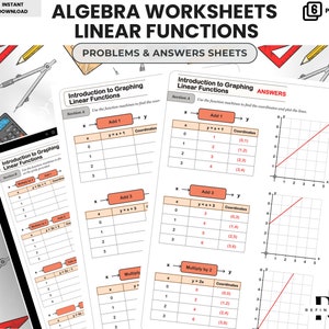 Algebra Arbeitsblätter Algebra 1 Algebra Arbeitsblatt Algebra Lehrer Digitale Mathe-Arbeitsblätter Digitale Arbeitsblätter Mathe Algebra Probleme Algebra PDF