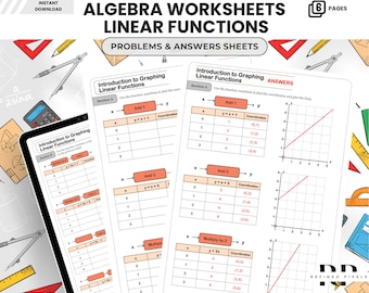 Algebra Arbeitsblätter Algebra 1 Algebra Arbeitsblatt Algebra Lehrer Digitale Mathe-Arbeitsblätter Digitale Arbeitsblätter Mathe Algebra Probleme Algebra PDF