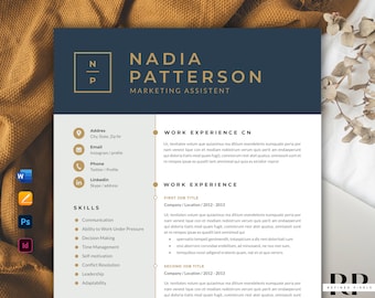 Professional Resume Template Word, Pages, Photoshop, InDesign, Career CV Job-Winning Editable Design Modern CV Template Job Application Kit