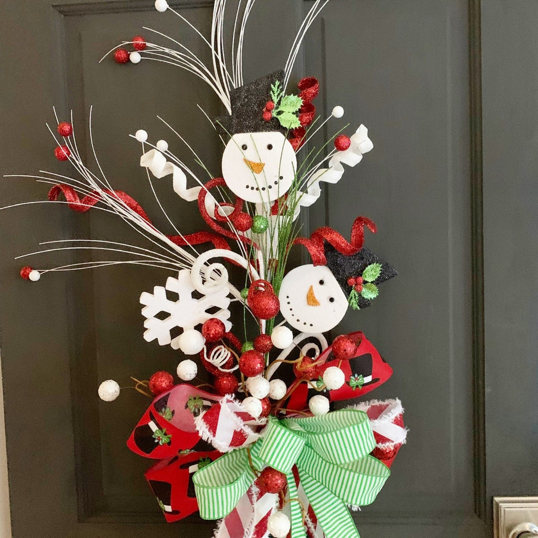 Snowman Christmas Tree Topper Christmas Tree Topper Snowman Etsy
