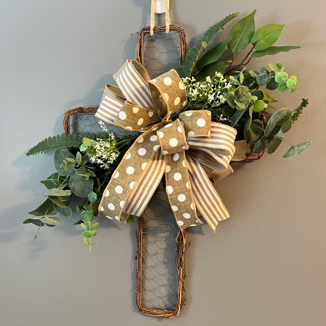 Grapevine Cross Door Hanger, Farmhouse Cross, Everyday Cross Door Decor