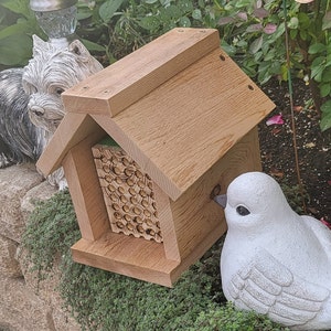 Professional Mason Bee House Full Size - Leafcutter, Mason Bees - Bee House  Bee Hotel for Garden Pollination