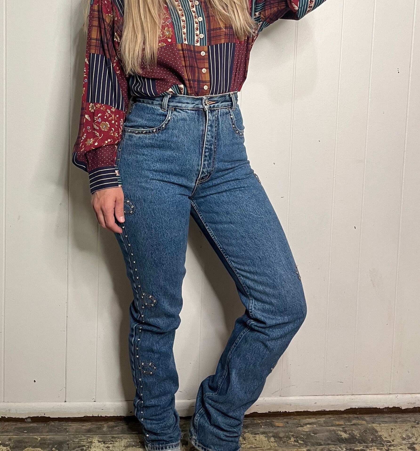 Beaded Lawman Jeans - Etsy