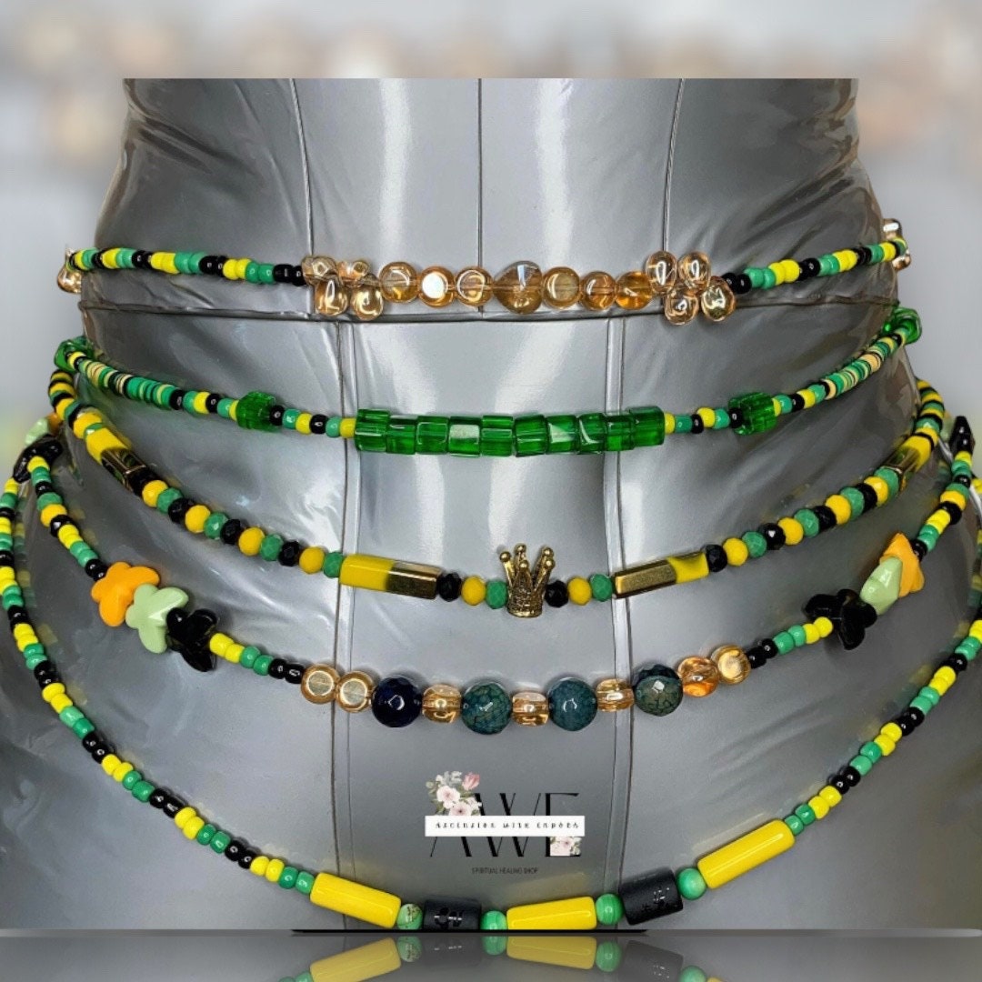 Jamaican Theme Nongemstone Waist Beads Etsy