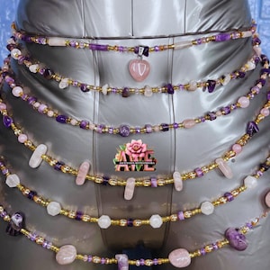 Amethyst x Rose Quartz Waist Beads