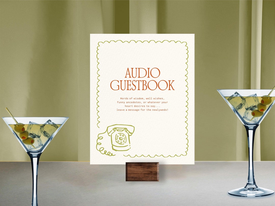 Audio Guestbook Sign Template, Telephone Message, Wedding Voicemail ...