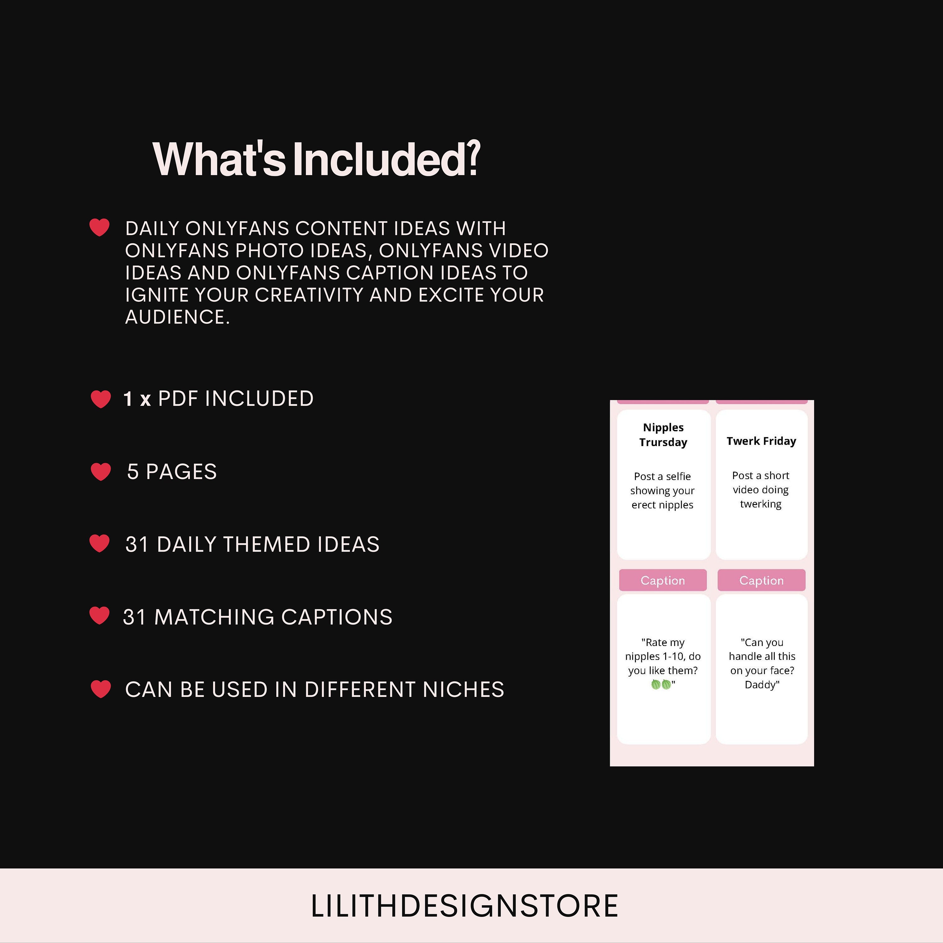 January 2024 Onlyfans Content Ideas and Captions Ideas Onlyfans Videos