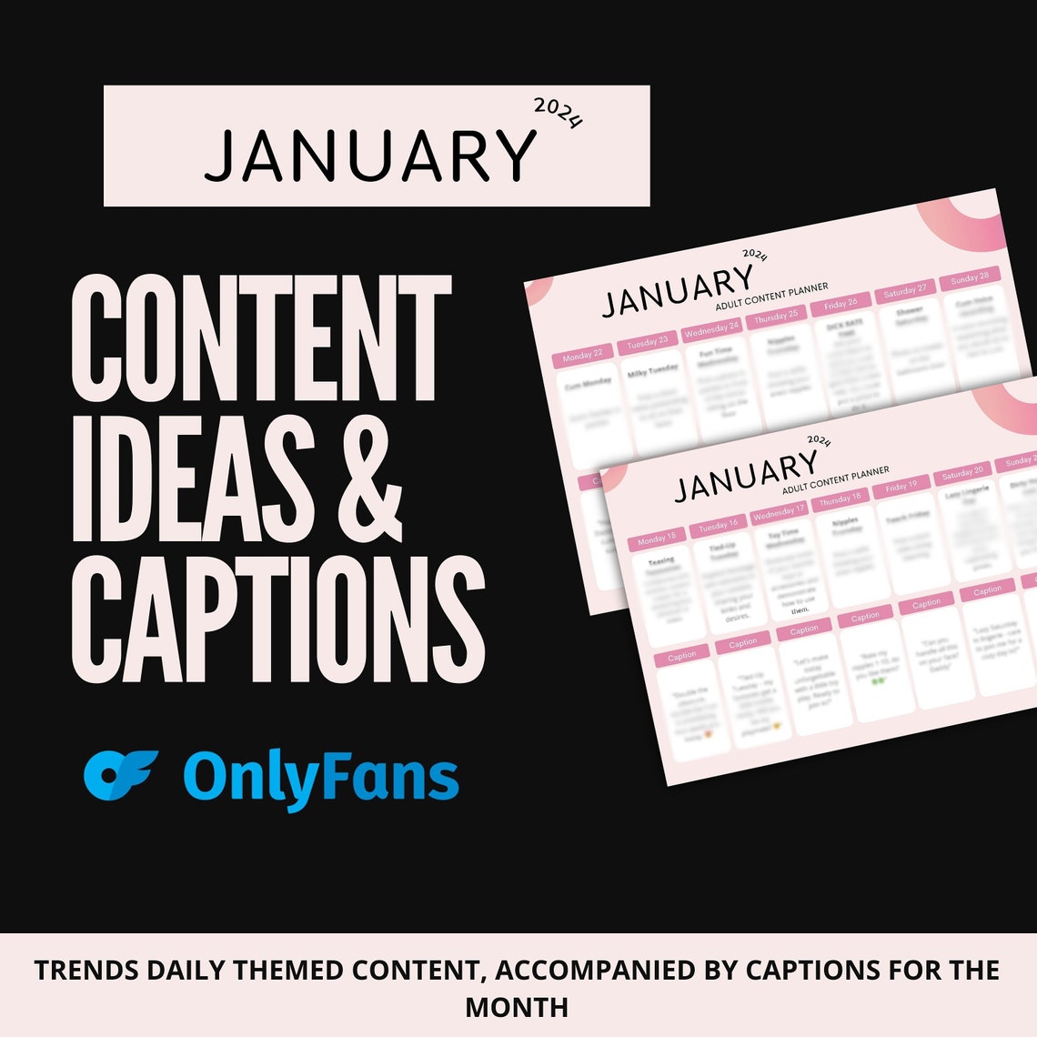 January 2024 Onlyfans Content Ideas and Captions Ideas Onlyfans Videos