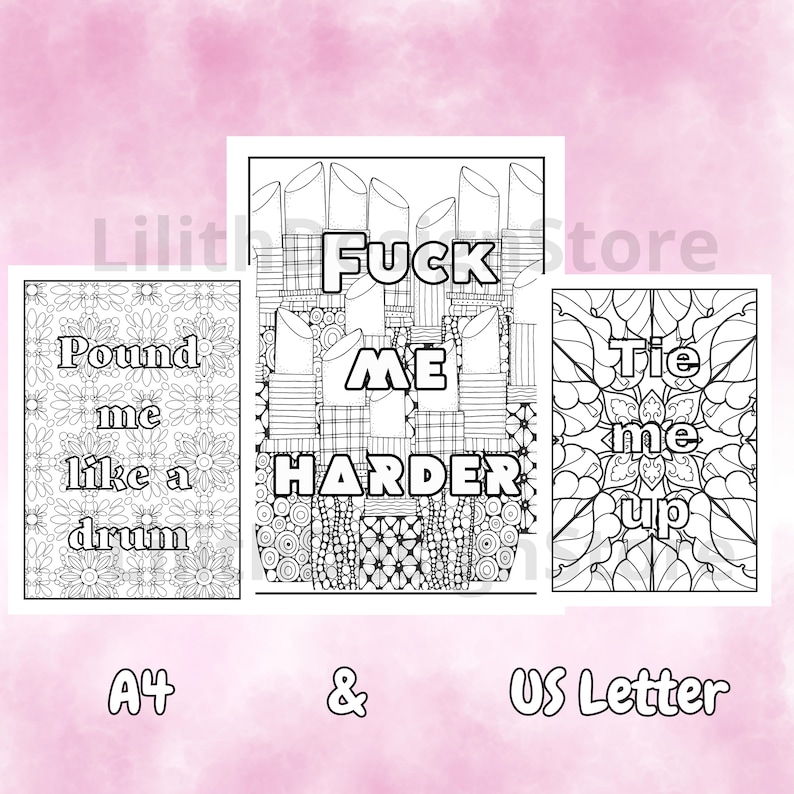 25 Dirty Coloring Pages for Adults With Naughty Swear Words Coloring ...