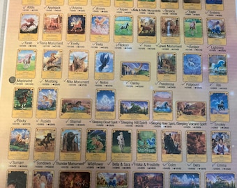 Cartes de la série des camps d'été Bella Sara 1-55, autocollants et emballages