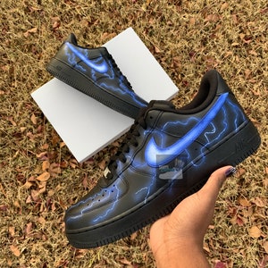 Custom Lightning Air Force 1, Custom Shoes, Custom Sneakers, Hand Painted Shoes