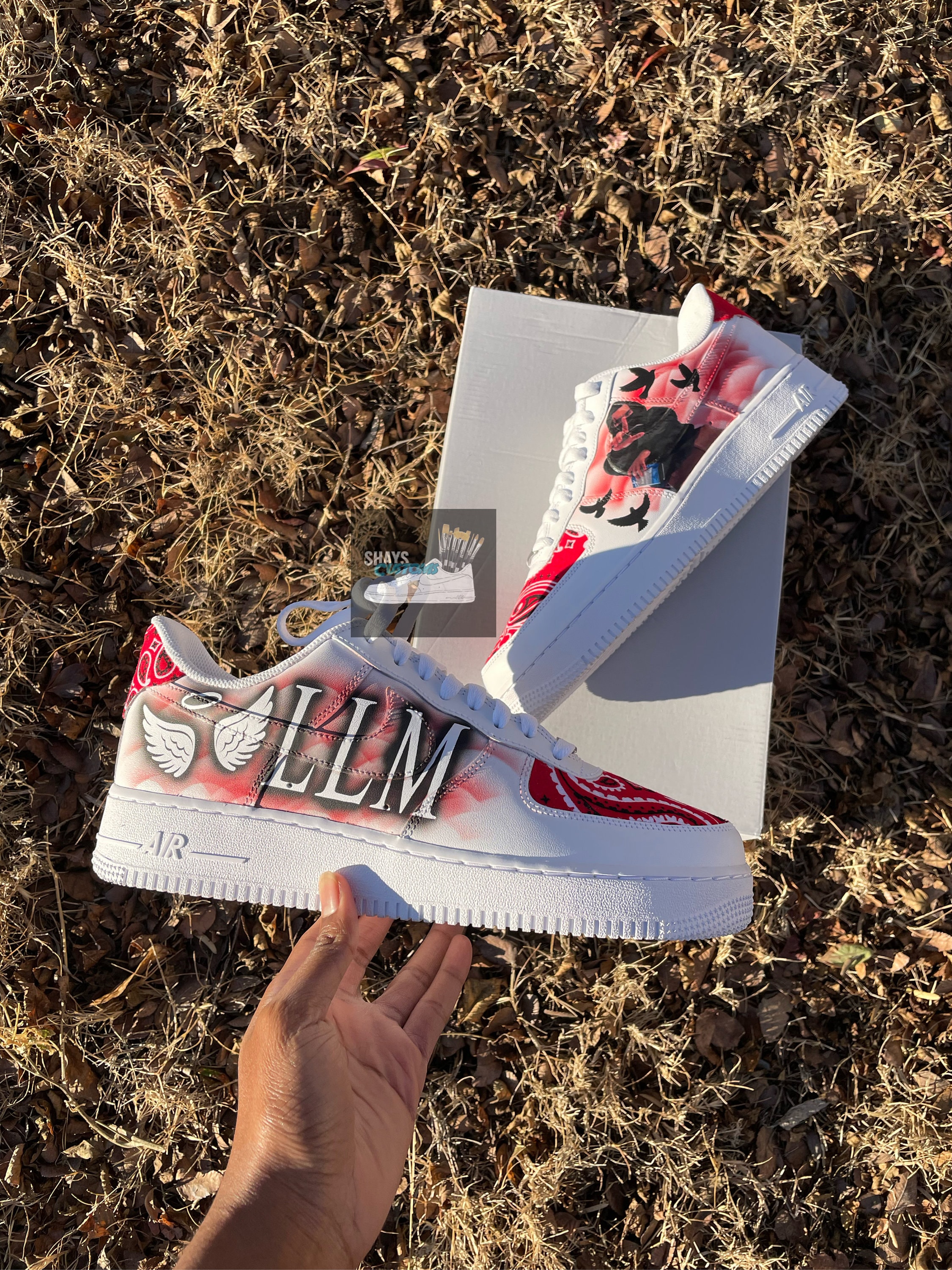 Custom AIR FORCE 1 Supreme - Blackest (with red soles) – TA Customs