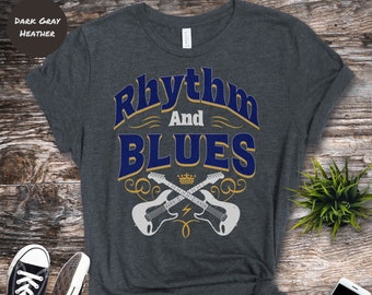 Rhythm and Blues Guitar T-Shirt: Vintage Music Tee