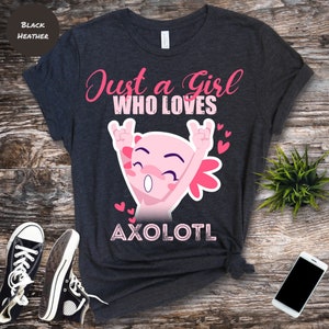 Cute Axolotl T-Shirt for Girls and Women - Perfect Gift for Axolotl Lovers!