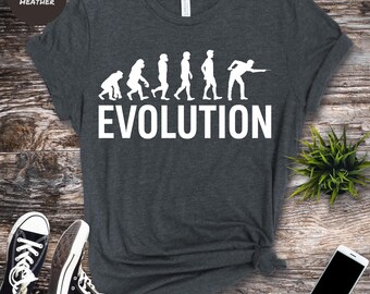 Funny Billiards Evolution T-shirt: cadeau poolspeler