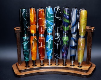 Handgedraaide acrylbalpen • Hervulbare ambachtelijke pen