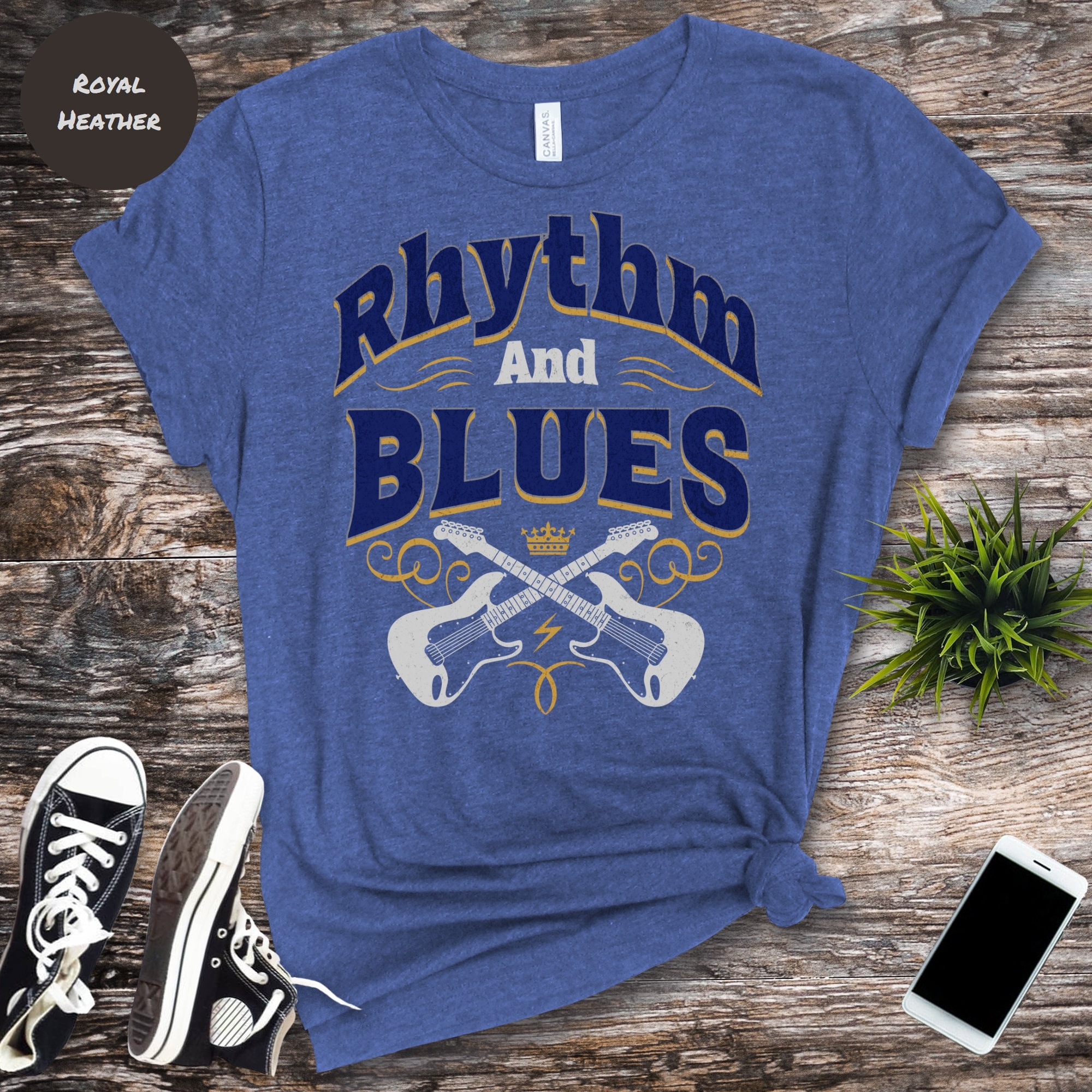 Rhythm and Blues Tshirt, Blues Music Tee,guitar Tshirt, Blues Music