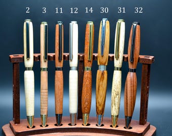 Handmade Wooden Pen | Exotic & Domestic Hardwoods | Unique Lathe-Turned Gift for Writers, Executives and Collectors
