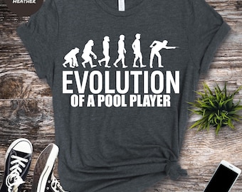 Evolution of Pool Player-T-shirt: grappig biljartcadeau