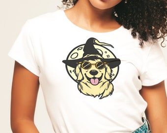 Camisa Canine Coven Golden Retriever para Halloween