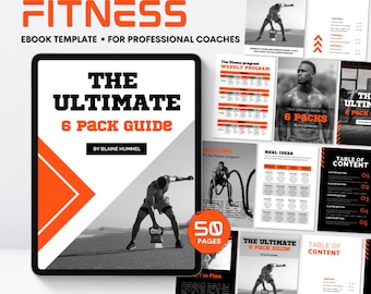 Fitness Ebook Vorlage, Ebook Vorlage, Fitness Coach Template Ratgeber, 50 Seiten