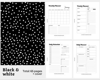 2023 Digital Printable Planner, Monthly and Daily Planner, Downloadable Planner, 2023 Calendar, Daily Schedule, Monthly Planner