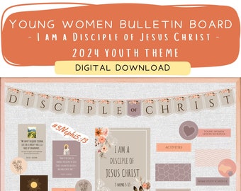 2024 Young Women's Theme Bulletin Board Bundle LDS - Wall Art, Poster, Scripture Youth Theme - 18x24, 11x17, 8.5x11