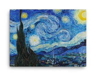 Vincent Van Gogh's The Starry Night (1889), Canvas Print, Wall Art