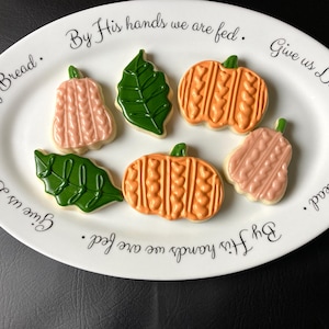 Halloween Sugar Cookies Pumpkin  Decorated Sugar Cookes Thanksgiving or Fall Gift fun Pumpkin Cookies