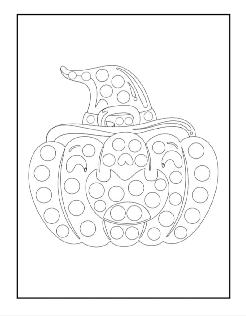 Halloween Dot Marker Pages Printable Halloween Dot to Dot - Etsy