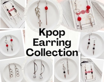 Kpop Inspired Earring Collection | Edgy Idol Jewelry | Concert Outfit Accessory | Unisex Earrings | Alternative Fashion