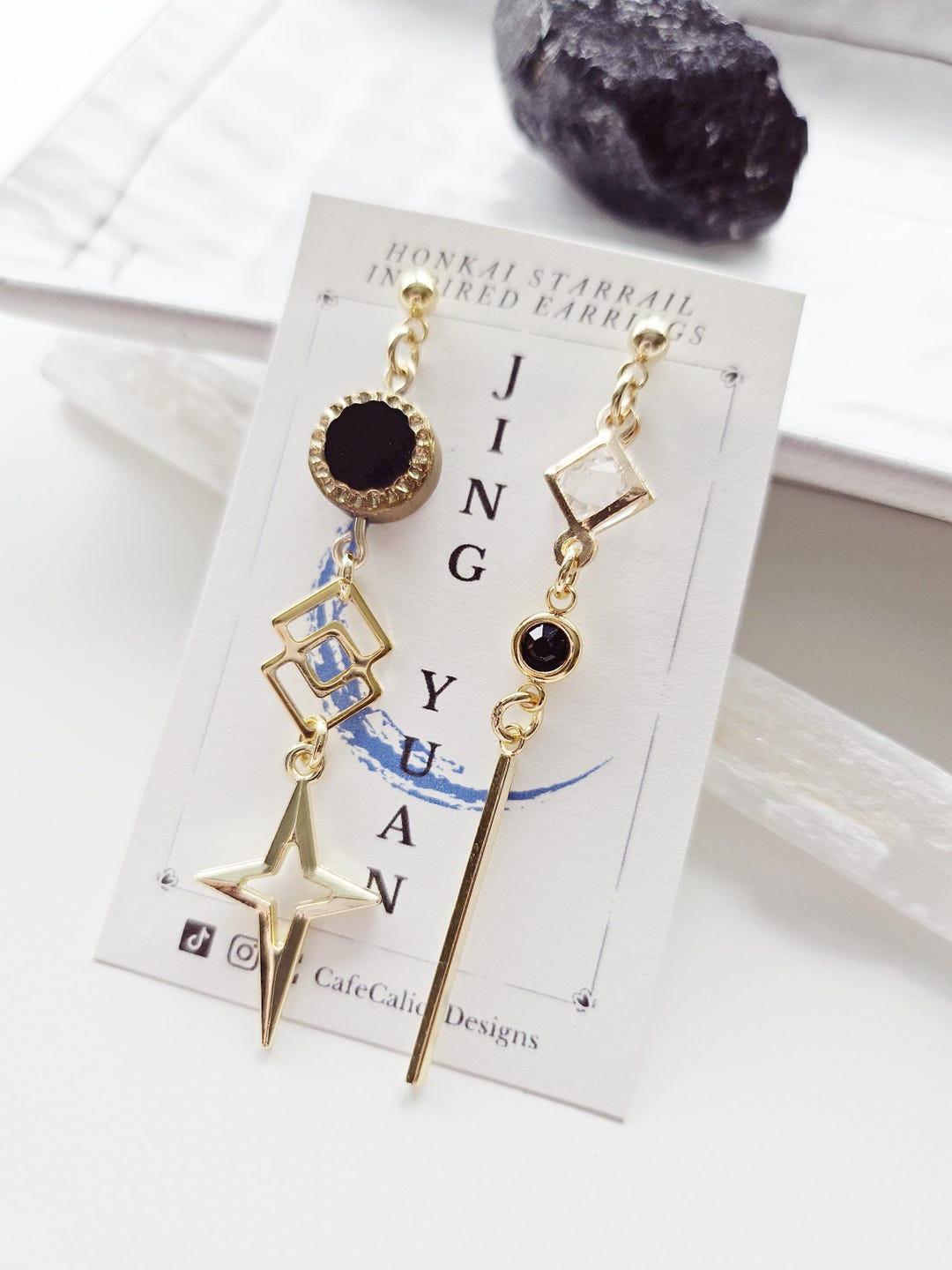 Jing Yuan Inspired Earrings | Honkai Star Rail Inspired Earrings | Cosplay Earrings | Handmade Earrings | Unisex Earrings | Dan Heng | HSR - Etsy