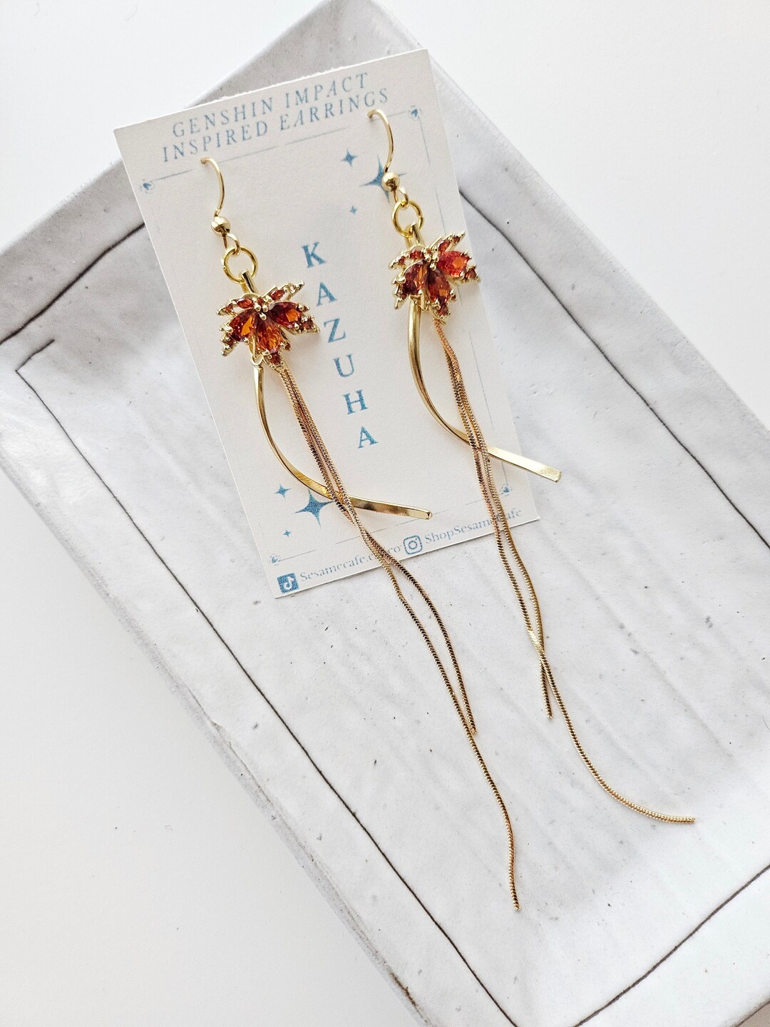 Kazuha Earrings | Genshin Impact | Dressy Earrings | Special Occasion Earrings | Gift for Genshin Fan | Gift for Girlfriend - Etsy